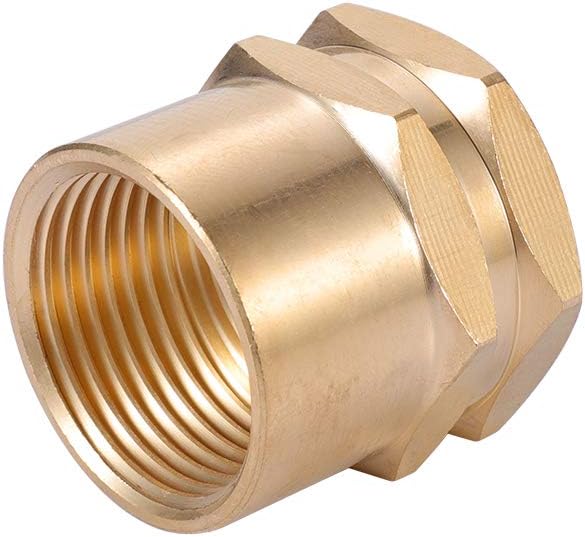 3/4" GHT Female to 3/4" NPT Female Connector, Brass Garden Hose Fitting 2pcs - Image 4