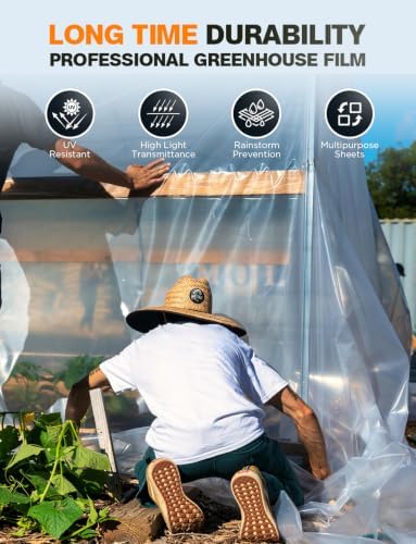 Axgatoxe 6 Mil 8x25 FT Heavy Duty Greenhouse Plastic Sheeting - Image 4