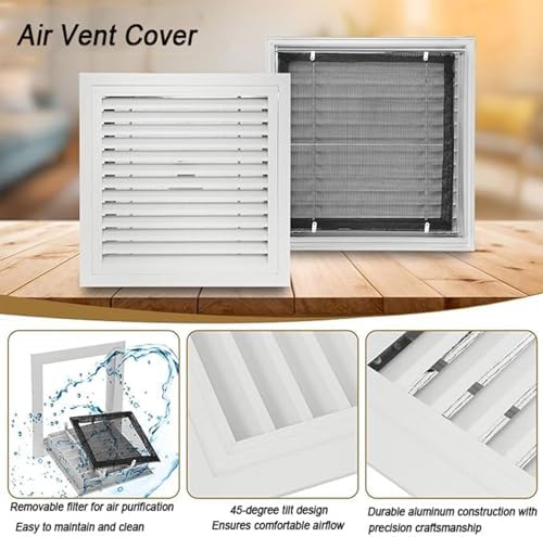 Air Return Vent Cover Decorative Aluminum Gable Vent Cutout 10x10 in - Image 4