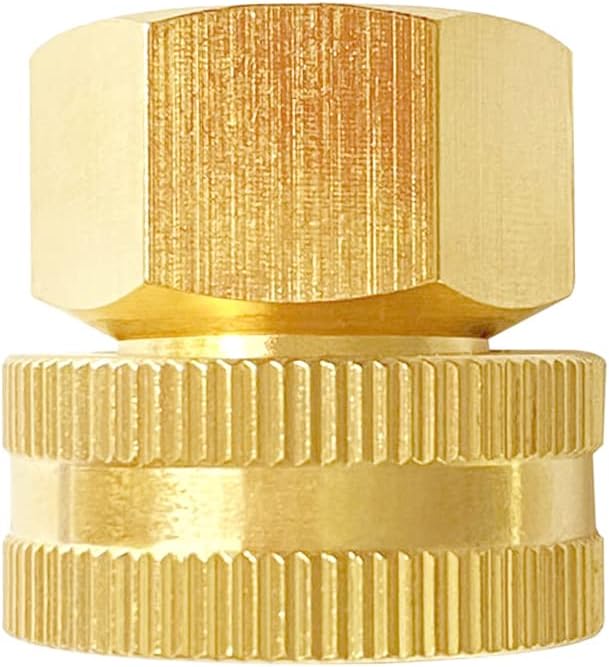 Joywayus 2PCS Brass Swivel Pipe Fitting 3/4" GHT x 1/2" NPT Double Female | - Image 5