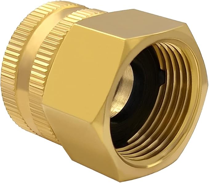 Hooshing 3PCS Garden Hose Adapter 1" NPT Female to 3/4" GHT Female Thread | - Image 3