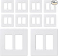 ELEGRP 2-Gang Screwless Decorative Wall Plates, Mid-Size Cover Plates, by ELEGRP%7CELEGROUP