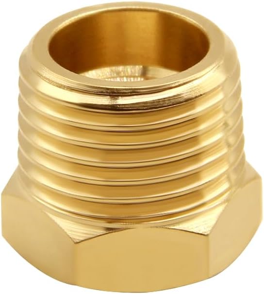 Uenede Brass 3/4" NPT Male to 1/4" NPT Female Reducer Bushing - Image 5