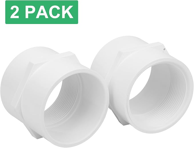 2Pack 3" Socket x Female Pipe Thread Adapter PVC Pipe Fittings Furniture Grade - Image 6