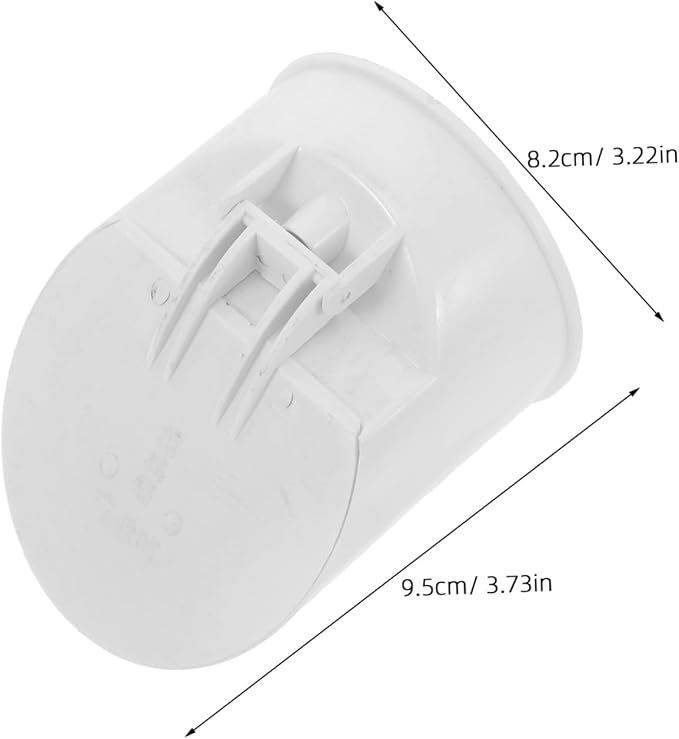 PVC round Check Valve for Kitchen Bathroom Drain Backflow Stop | White PVC - Image 2