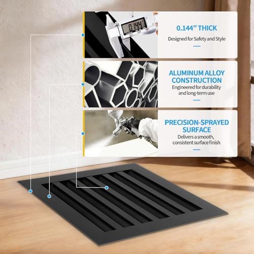 12x12 Modern AC Vent Cover, Decorative Air Vent Register Grille - Image 5
