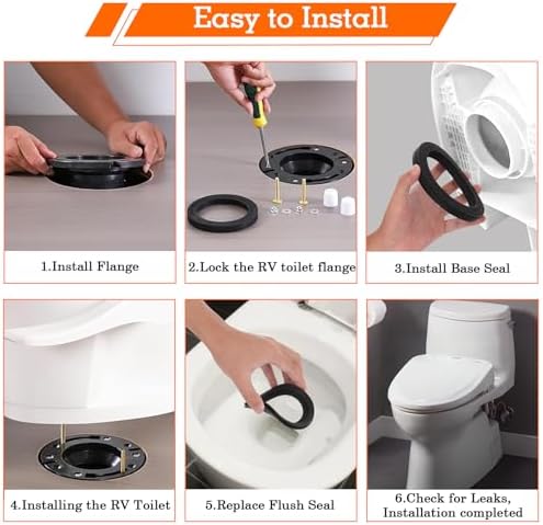 RV Toilet Seal with 3 Inch Socket Floor Flange Kit - Image 6