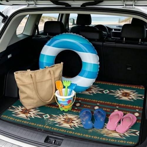 ELEQIN Trunk Mats for Cars SUV Sedan Truck Non Slip Backing Heavy Duty Cargo - Image 2