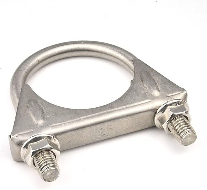 Heavy Duty2 Inch Exhaust U Bolt Clamp Stainless Steel | 8.5mm Thick Rod by eLifecenter