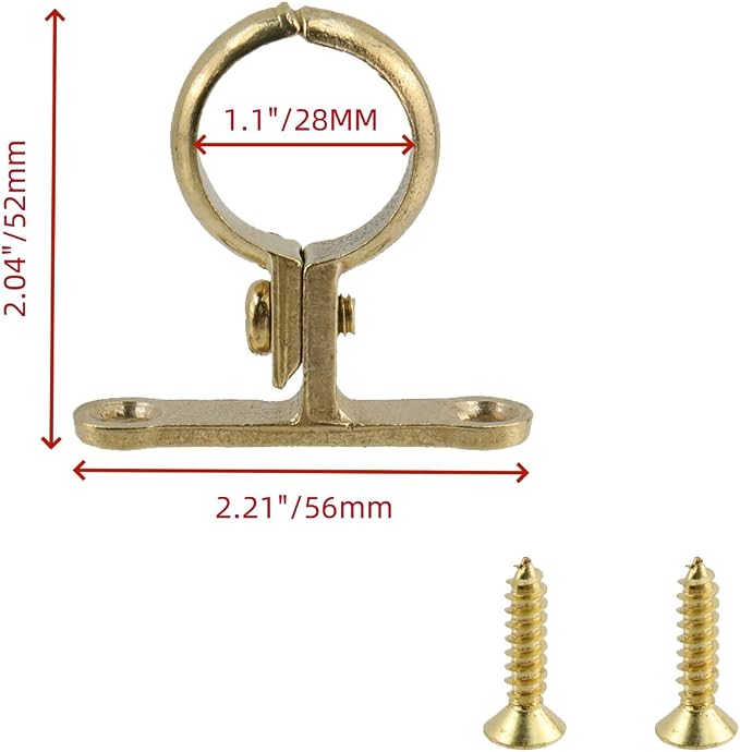 Bitray Pipe Bracket Clamp Pipe Mounting Clamp Use in Rod - Image 2
