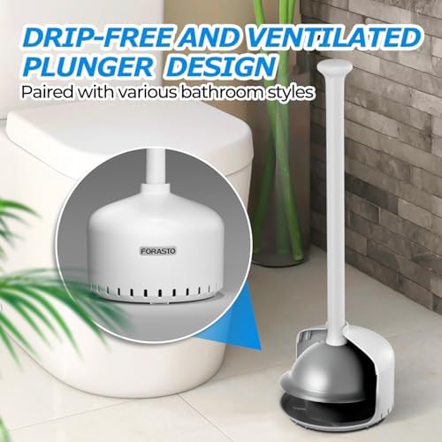 FORASTO Toilet Plunger with Holder - Image 5