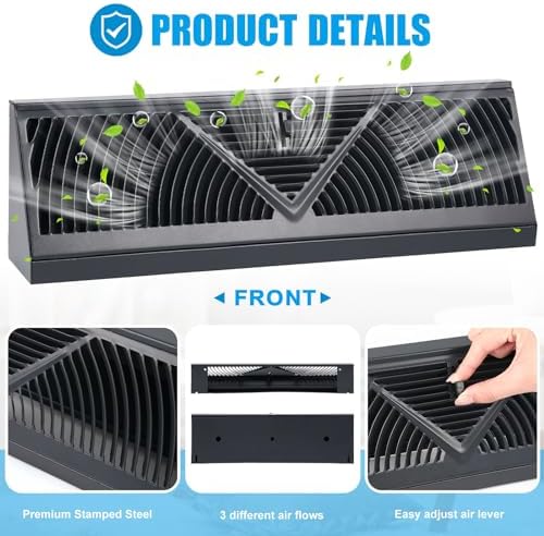 Yaocom 2 Pack Baseboard Register Vent 18 Inch Air Vent Covers - Image 3