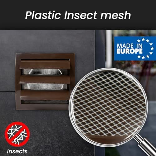Repa Market ABS Plastic Brown 4 Inch Dryer Vent Cover Outside, 4 Inch Exhaust - Image 4
