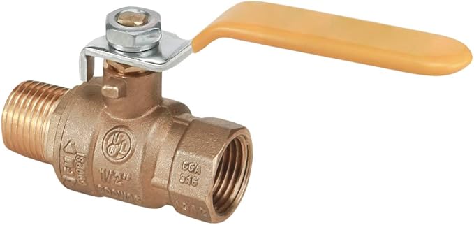 Midline Valve 822MF234 Premium Brass Full Port Ball Valve 1/2 in. FIP x MIP by MidlineValve
