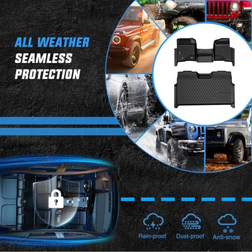 Nilight TPE Floor Mats for Ford F-150 F150 SuperCrew Cab Bench Seat - Image 6