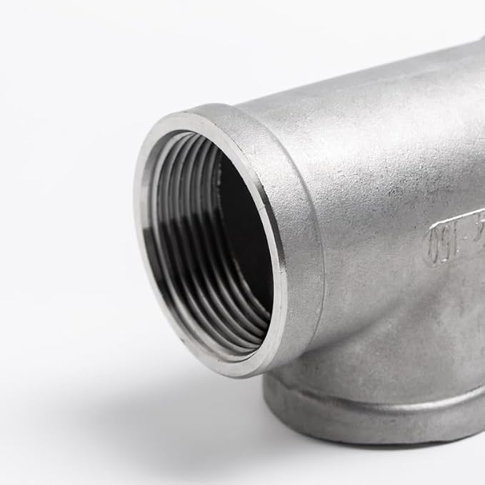 Beduan 2 PCS Stainless 1/8" Tee Female NPT T Shaped 3 Way Cast Pipe Fitting | - Image 2