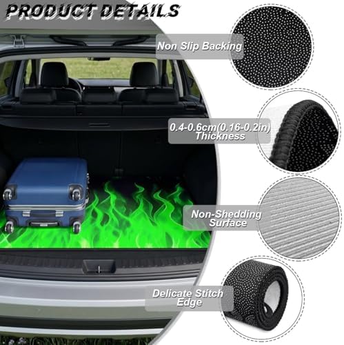 Green Fire Print Outdoor Trunk Mat 29"x39" - Image 6
