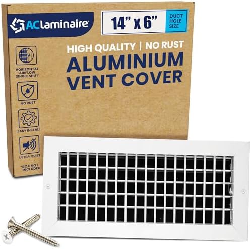 14" x 6" Duct Hole Adjustable Vent Cover by ACLAMINAIRE