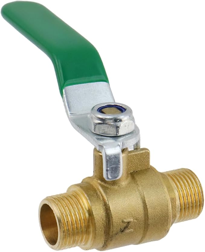 Brass Ball Valve Shut Off Switch 3/8" Male to 1/4" Male Thick Brass Plumbing - Image 3