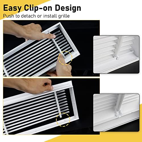 Linear Bar Air Grille 12" X 8", Aluminum Air Supply/Return Grilles, Easy Air - Image 4