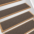 Stair Treads for Wooden Steps 10 PCS Non Slip Stair Rugs Brown by Unknown