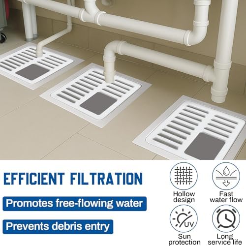 1 Pcs Cast Iron Porcelain Grate Floor Drain Cover 9-1/4" W x 9-1/4" L x 1-1/4h - Image 5