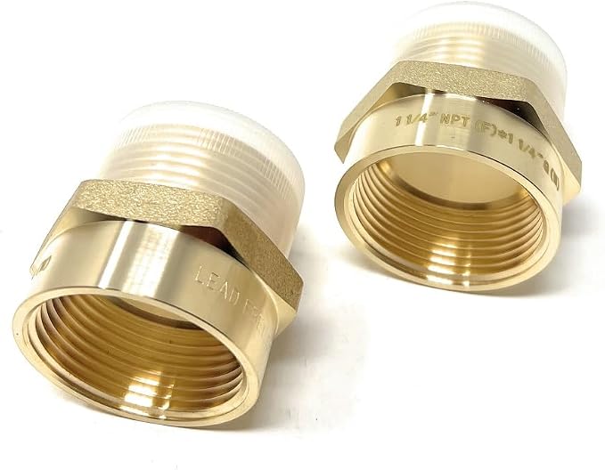 Cascada Lead-Free 1 1/4" G Thread Male to NPT Female Adapter | G Thread Male to - Image 4