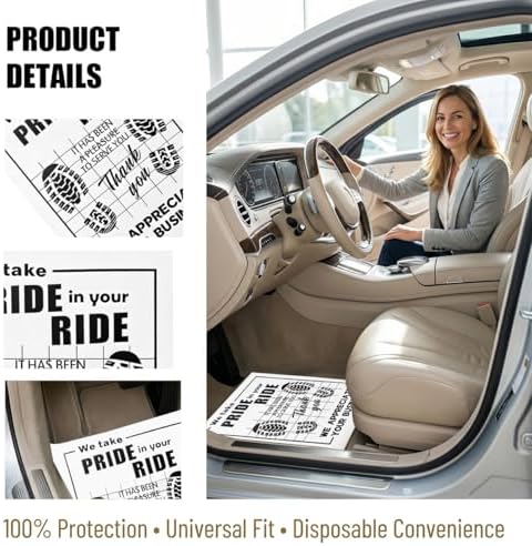50PCS 16 x 20 Car Paper Floor Mat, Disposable Kraft Paper Vehicle Floor Foot - Image 3