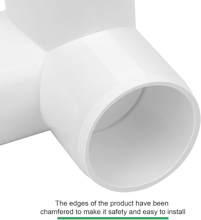 4Pack 1-1/4IN 3-Way Elbow PVC Fittings Furniture Grade SCH40 1-1/4" Tee 3 Way - Image 5