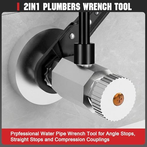 Plumbing Tools Angle Stop Wrench Kit, Ferrule Removal Tool - Image 4