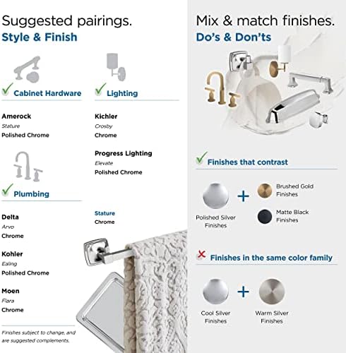 Amerock Stature Single Prong Chrome Wall-Mounted Hook - Image 5