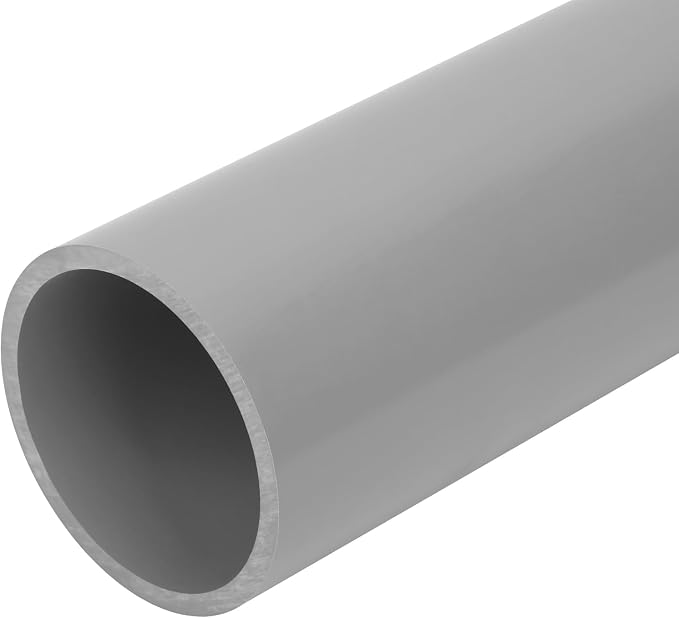 3Inch Grey Electrical Conduit PVC Pipe 17" Long Sch40 PVC Rigid Tube Round by CKVIHAV