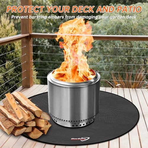 DocSafe 48" Round Fire Pit Mat, 4-Layer Fireproof Under Grill Mat Heat - Image 4