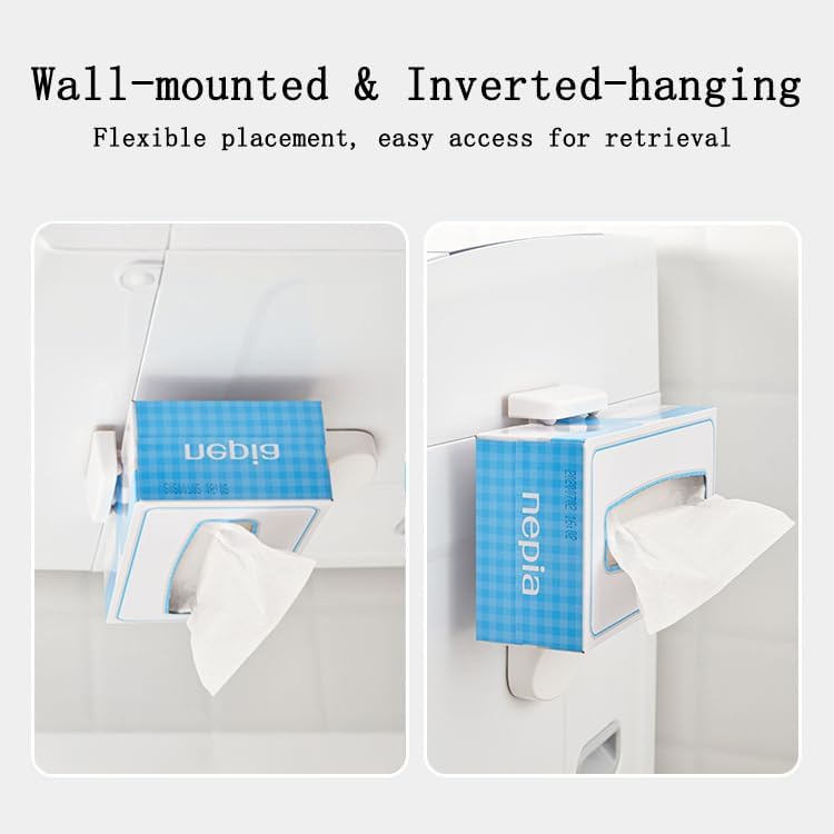 Adjustable Tissue Box Holder Wall Mount Hang Adhesive 2PC - Image 3