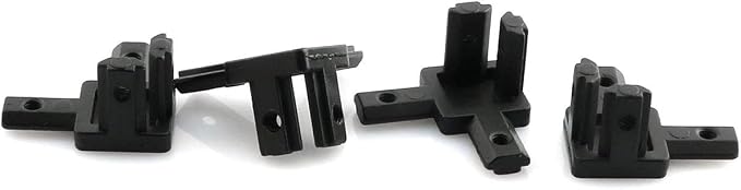 4-Pack Black 2020 Series 3-Way End Corner Bracket Connector, - Image 4