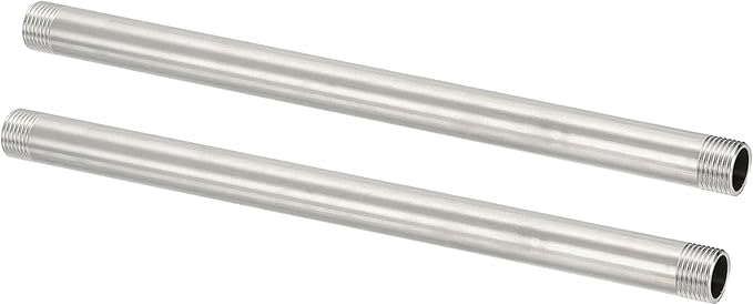 PATIKIL 304 Stainless Steel Pipe Fitting, 2 Pack 1/2" BSP Male x 1/2" BSP Male by PATIKIL