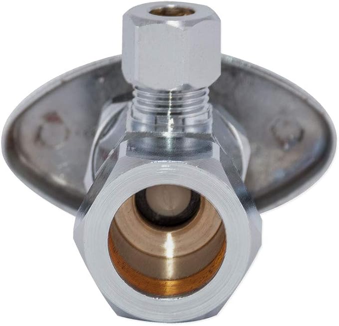 Eastman 5/8 Inch OD Compression x 1/4 Inch OD Compression Multi-Turn Angle Stop - Image 4