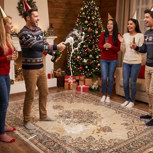 Amylove 24 Inch X 100 ft Carpet Plastic Protection Film, Transparent - Image 6