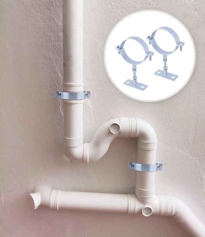 2 Pcs 4-1/4 Inch B Vent Adjustable Wall Strap, Galvanized Rigid Split Ring - Image 5