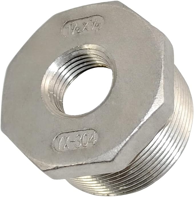 1/4" Male NPT to 1/8" Female NPT Female Reducing/Reducer Bushing Pipe Fitting by Megairon