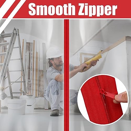 Tigeen 100 Roll Heavy Duty Zipper Door Dust Barriers 7 ft x 15 Inch - Image 4