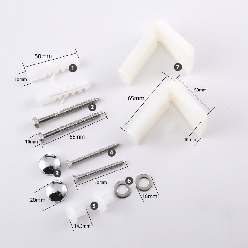 2 Set Toilet Pan Floor Mount Fixing Bolts Screws Non-Wobbly L Angled Bracket - Image 2