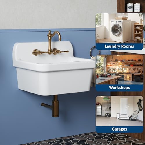 Garvee Utility Sink 30 x 20 Inch, Ceramic Laundry Sink - Image 5