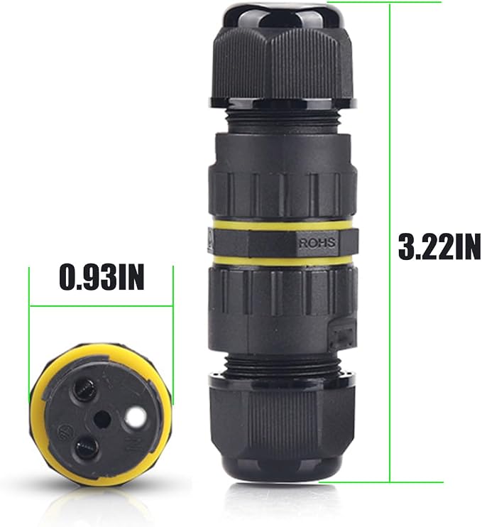 2 Pin Electrical Connector，Male Female 12AWG 2wire Waterproof Connector - Image 6