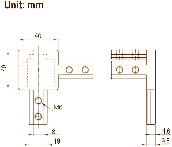 4PCS Black 3-Way End Corner Bracket Connector - Image 2