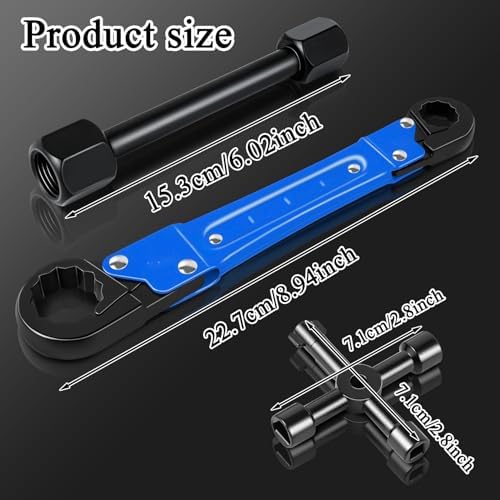 Ponpon Angle Stop Wrench Kit, Plumbing Tools, Angle-on Plumber Wrench - Image 2