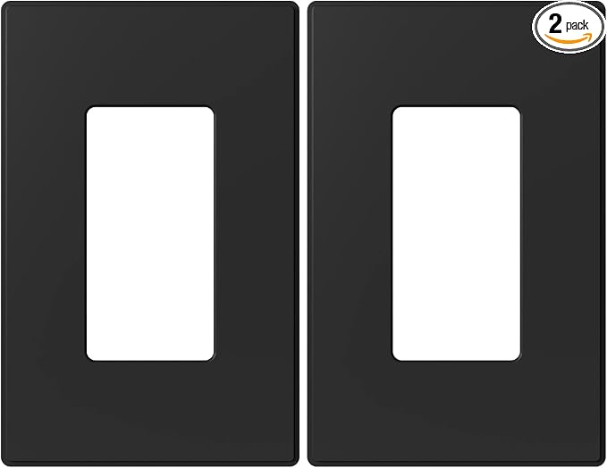 ELEGRP 1-Gang Screwless Decorative Wall Plates, Mid-Size Unbreakable by ELEGRP%7CELEGROUP
