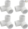 Piutouyar 4 Pcs 3/4" Elbow PVC Pipe Fitting, 3 Way | Furniture Grade Pipe by Piutouyar