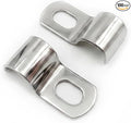 100-Pack Conduit Clamps 14mm, 304 Stainless Steel Single-Hole Pipe Strap by Unknown
