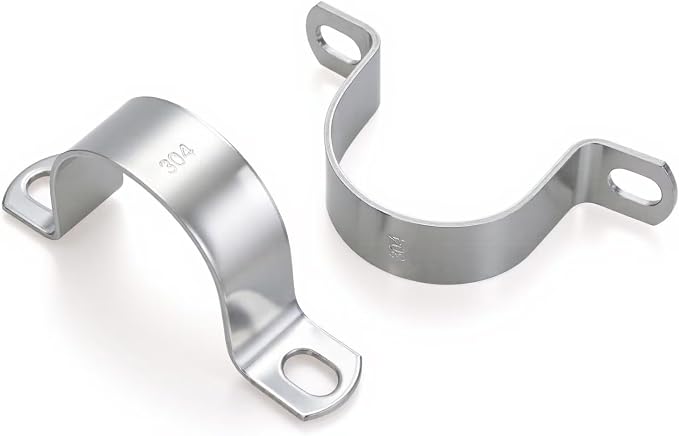 10 PCS 1-5/8 Inch, 304 Stainless Steel Thickened Pipe Clamps, Heavy-Duty Two - Image 4